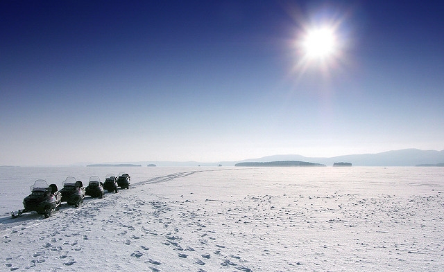 Motoslitte nei Pirenei